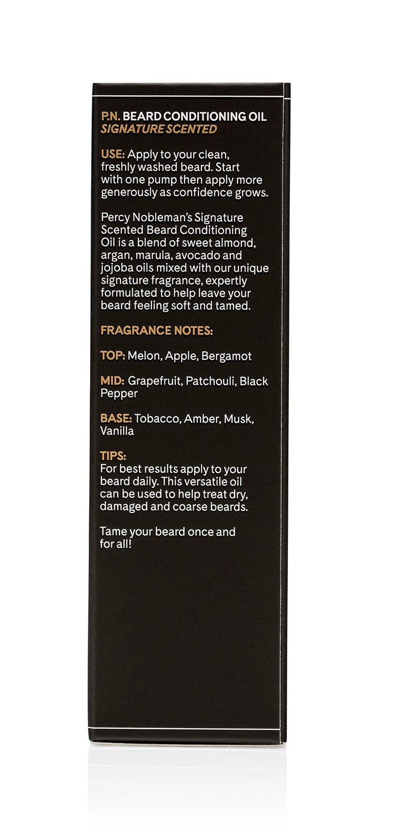 [Australia] - Beard Oil by Percy Nobleman - 99% Naturally Derived Signature Scented Blend. Beard Conditioning Oil With a Special Mixture of Quality Ingredients that Softens and Conditions your Facial Hair. (30ml) 