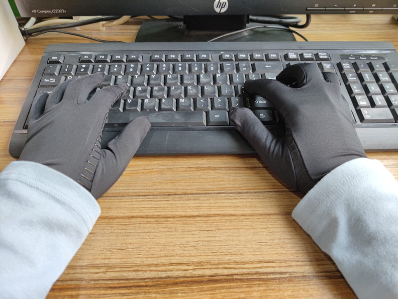 [Australia] - Full Finger Copper Compression Gloves with Touch Screen, Relieve Pain from Arthritis, Swelling, and Everyday Hands Support X-Large 