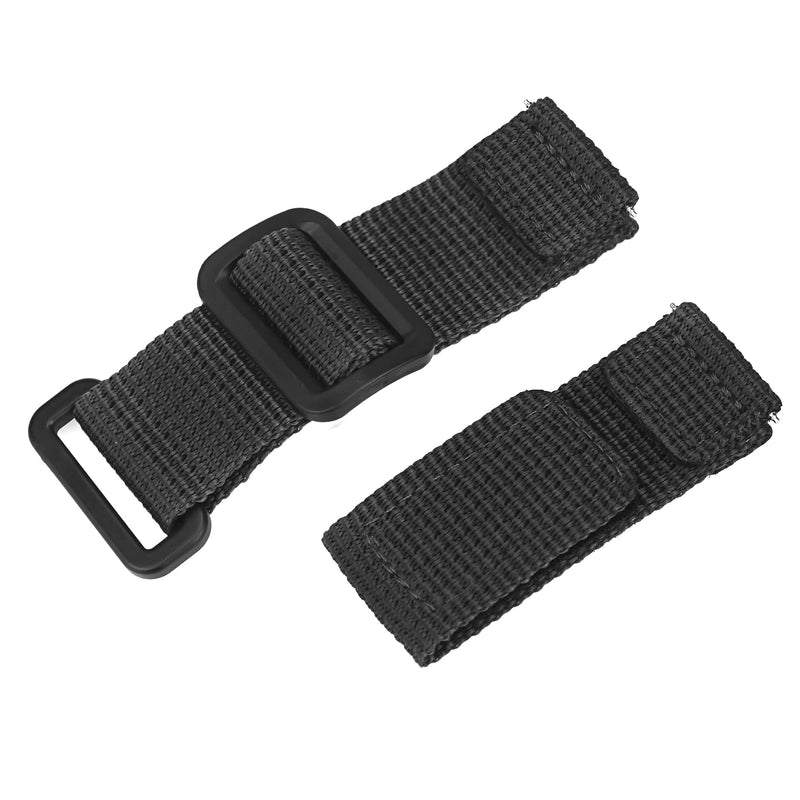 [Australia] - IVAPPON Hook Loop Adjustable Nylon Watch Strap Swiss-army Style Fastening Watch Band 18mm Black with Plastic Buckle 