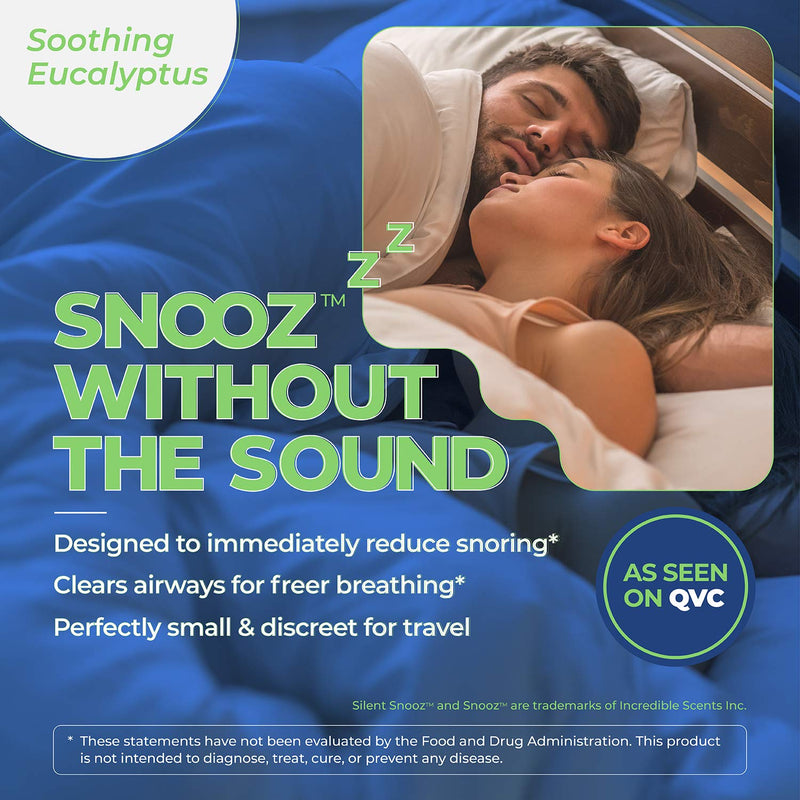 [Australia] - Silent SNOOZ Nasal Dilator Anti-Snore Device - Reusable Eucalyptus Scented Nose Vent Designed to Stop Snoring (30 Uses) 