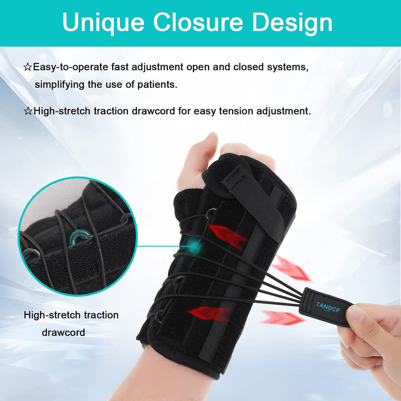 [Australia] - TANDCF bestlife Unisex Universal Wrist Lacer Wrist Brace for Carpal Tunnel Syndrome & De Quervain’s Syndrome,Adjustable Night Wrist Support Brace with Splints Right Hand For Women & Men,Great for Wrist Pain,Sprain,Sports Injuries,Joint Instability,Arth... 