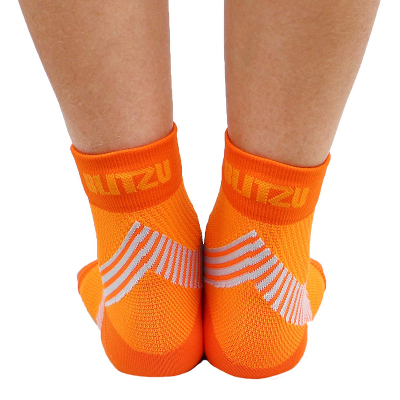 [Australia] - Planter Fasciated Socks Ankle Compression Sleeve Foot Pain Relief Heel Spur Relief Products Heel Pain Relief Orthotics for Plantar Fasciitis Foot Wraps for Pain Compression Ankle Sleeve ORANGE L/XL Large/X-Large (1 Pair) 