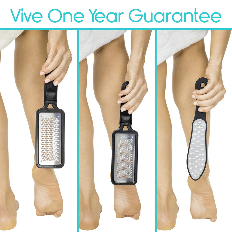 [Australia] - Vive Foot File (3 Pack) - Callus Remover Pedicure Tool Kit for Men, Women Care - Dead Skin Heel Scrub Shaver and Rough Patch Eliminator Remover for Dry and Wet Toe and Feet Peel - Rasp Scrubber Blade 3 Count (Pack of 1) 