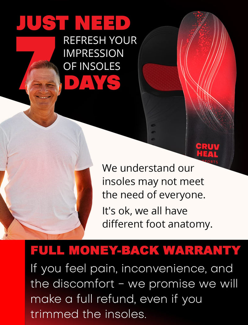 [Australia] - {220+lbs} Plantar Fasciitis Strong Arch Support Insoles Inserts Men Women - Flat Feet - Orthotic Insoles High Arch for Arch Pain - Boot Work Shoe Insole - Heavy Duty Support Pain Relief {M, Black} M(Men 9-10.5/Women 10-11.5) 