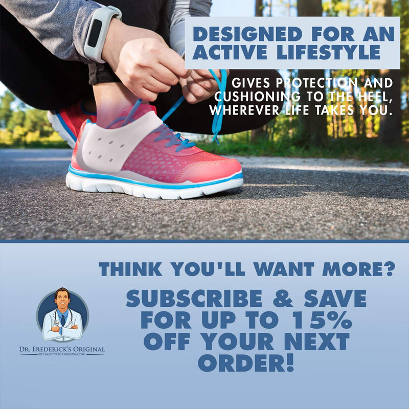 [Australia] - Dr. Frederick's Original Gel Heel Protectors - 4 Pieces - Heel Guards - Heel Spur Relief - Cracked Heels - Plantar Fasciitis - Heel Booties & Pads 