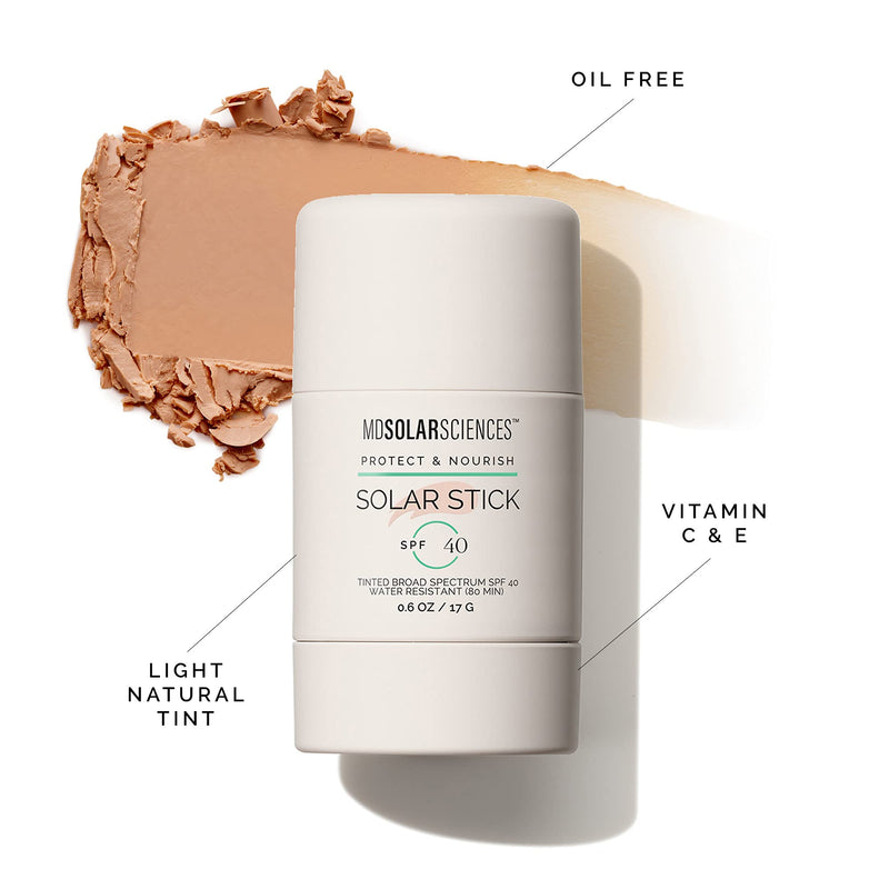 [Australia] - MDSolarSciences Mineral Tinted Solar Stick SPF 40 Sunscreen - Oil-Free Formula, UVA-UVB Protection - Zinc Oxide - 80 Minutes of Water Resistance - 0.6 Oz / 17 g 