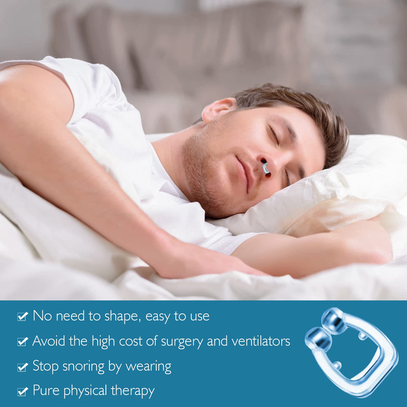 [Australia] - Snore Stopper, Anti Snoring Devices, 4 PCS Magnetic Anti Snoring Nose Clip Provide The Effective Snoring Solution to Stop Snoring 4 Count (Pack of 1) 