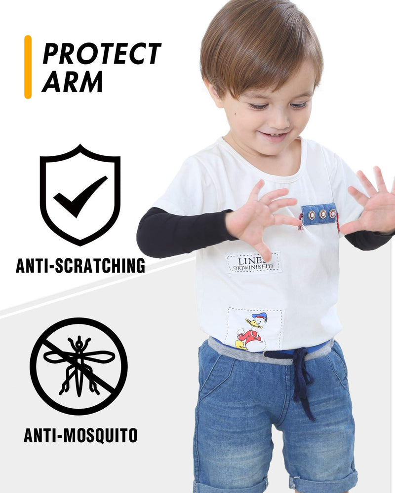 [Australia] - Newbyinn 1 or 3 Pairs Arm Sleeves for Kids Child Toddlers, UV Sun Protection, Cooling Sleeves to Cover Arms M-1 Pair Black Medium 