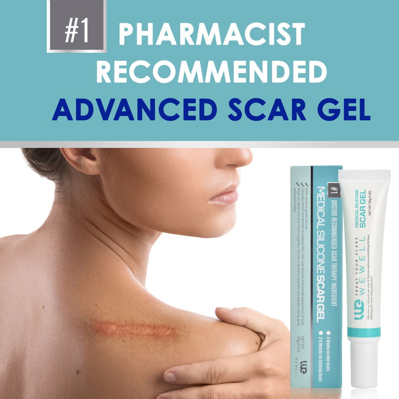 [Australia] - Wewell Medical-Grade Silicone Scar Gel, Advanced Scar Gel for Face Body, Scar Gel Effective for Both Old and New Scars 