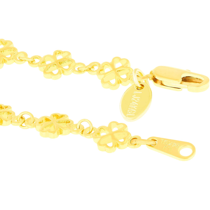 [Australia] - LIFETIME JEWELRY Good Luck Anklet for Women Teen and Girls 24k Real Gold Plated 11.0 Inches 