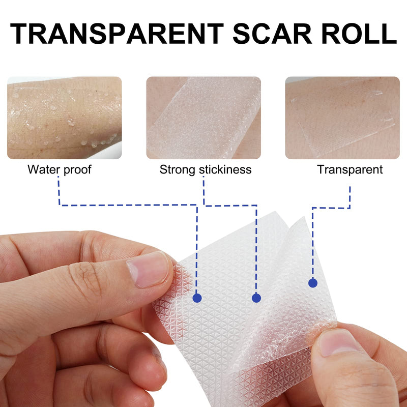 [Australia] - Advanced Silicone Scar Sheets, Transparent Strips, Gel Tape for Scar Removal, Reusable and Effective Removal New and Old Scars(4X300CM Roll) Blue 