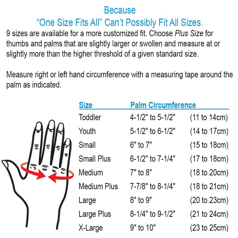 [Australia] - Comfort Cool Thumb CMC Restriction Splint, Left Medium Plus 7-7/8" to 8-1/4" Left Medium 7-1/4” to 8-1/4” 