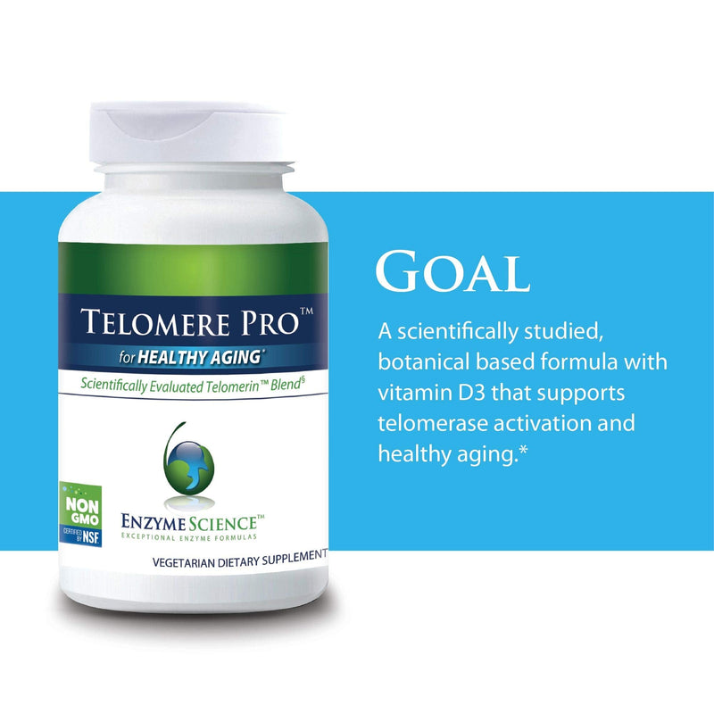 [Australia] - Enzyme Science™ Telomere Pro™, 30 Capsules – Supports Cellular Health, Energy Production, and Healthy Aging – Formulated with Vitamin D3, Rhodiola, and Astragalus – Natural Telomerase Supplement 