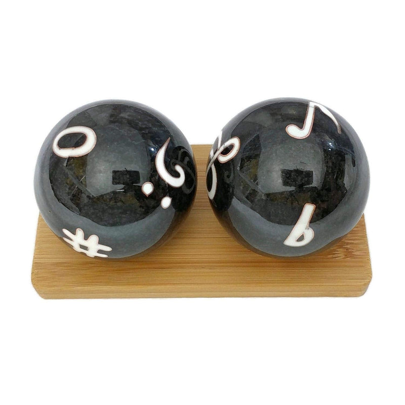 [Australia] - Top Chi Music Baoding Balls with Bamboo Stand. Chiming Chinese Health Balls for Hand Therapy, Exercise, and Stress Relief (Small 1.4 Inch) Small 1.4 Inch 