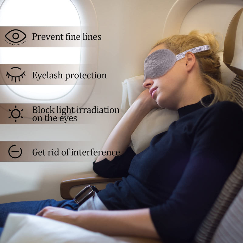 [Australia] - SATINIOR Plush Eye Mask Soft Sleeping Blindfold Eye Cover Plush Eye Masks Plush and Satin Eye Mask Fluffy and Furry Eye Cover for Girls and Adult Eye Protection and Party Favors (12 Pieces) 12 