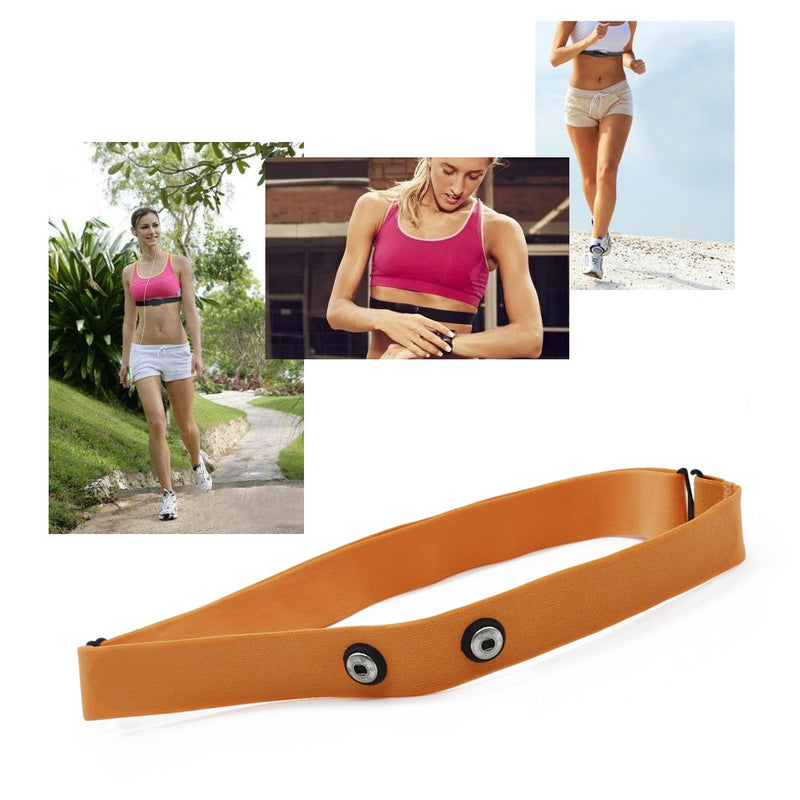 [Australia] - Taope Elastic Sport Heart Rate Monitor Adjustable Chest Mount Belt Strap Bands Fitness Equipment Garmin Wahoo Polar orange 