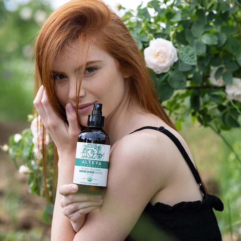 [Australia] - Alteya Organic White Rose Water Spray 240ml Glass bottle- 100% USDA Certified Organic Authentic Pure Natural Rosa Alba Flower Water Steam-Distilled and Sold Directly by the Rose Grower Alteya Organics 