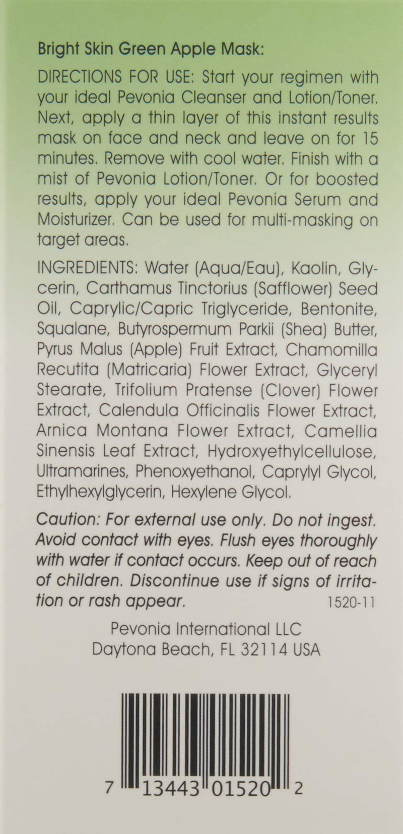 [Australia] - Bright Skin Green Apple Mask - Pevonia - 50ml 