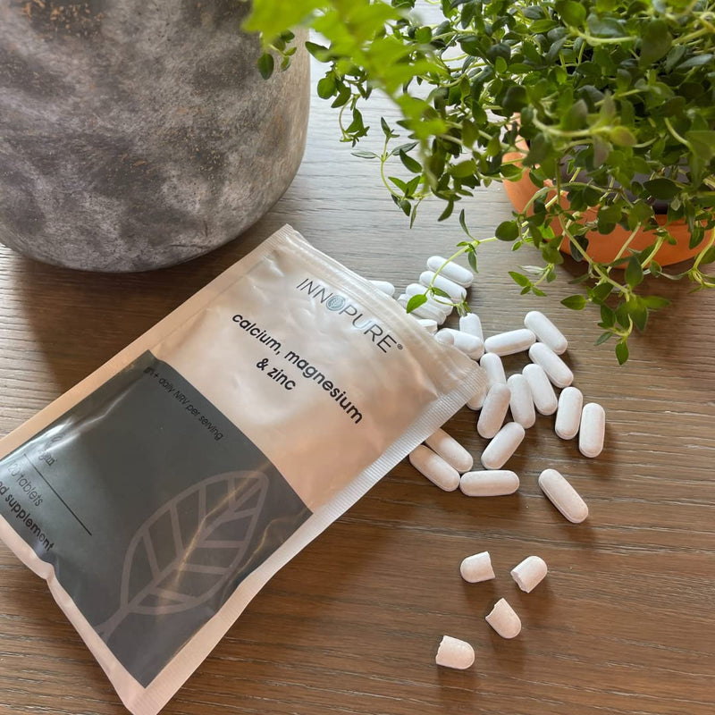 [Australia] - Calcium, Magnesium and Zinc, 120 Tablets (Mineral Supplement, for The Maintenance of Normal Bones, Teeth and Muscle Function, Vegan, Vegetarian Society Approved, Made in The UK) 