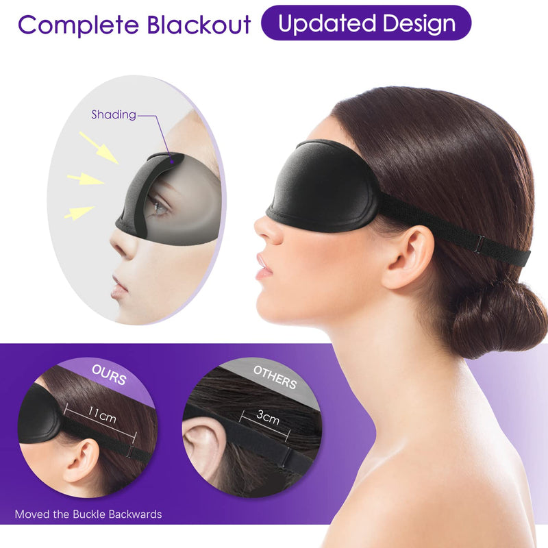 [Australia] - SLIJAR 3D Eye Mask Comfortable and Lightweight Sleep Mask for Side Sleepers Breathable Blackout Sleeping Mask with Adjustable Strap Travel Accessories Essentials 