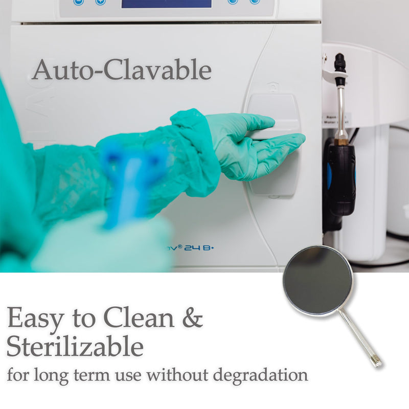 [Australia] - MJW Professional Dental Mirror for Mouth with Handle Made of Stainless Steel for Teeth Cleaning, Oral Hygiene Inspection and Lash Extension Mirror Tool for Personal and Professional 