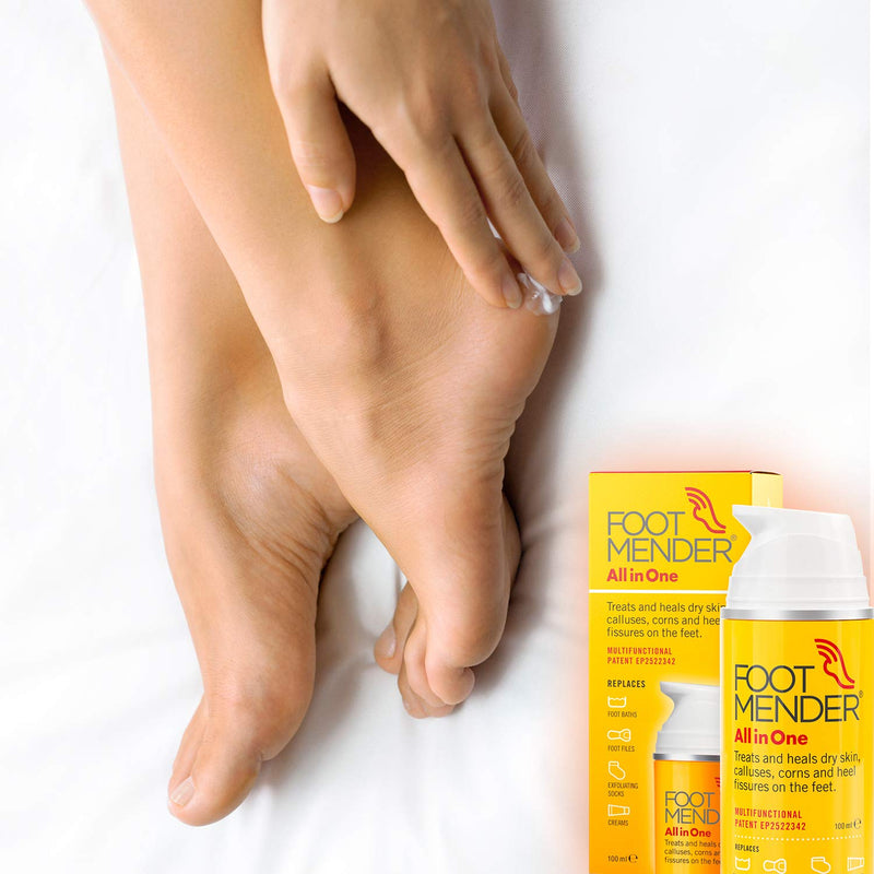 [Australia] - Footmender All in One | Treats and Heals Dry Feet, Hard Skin (calluses), Corns and Cracked Heels (Heel fissures) | Significant Effect After First Treatment | 100ml 