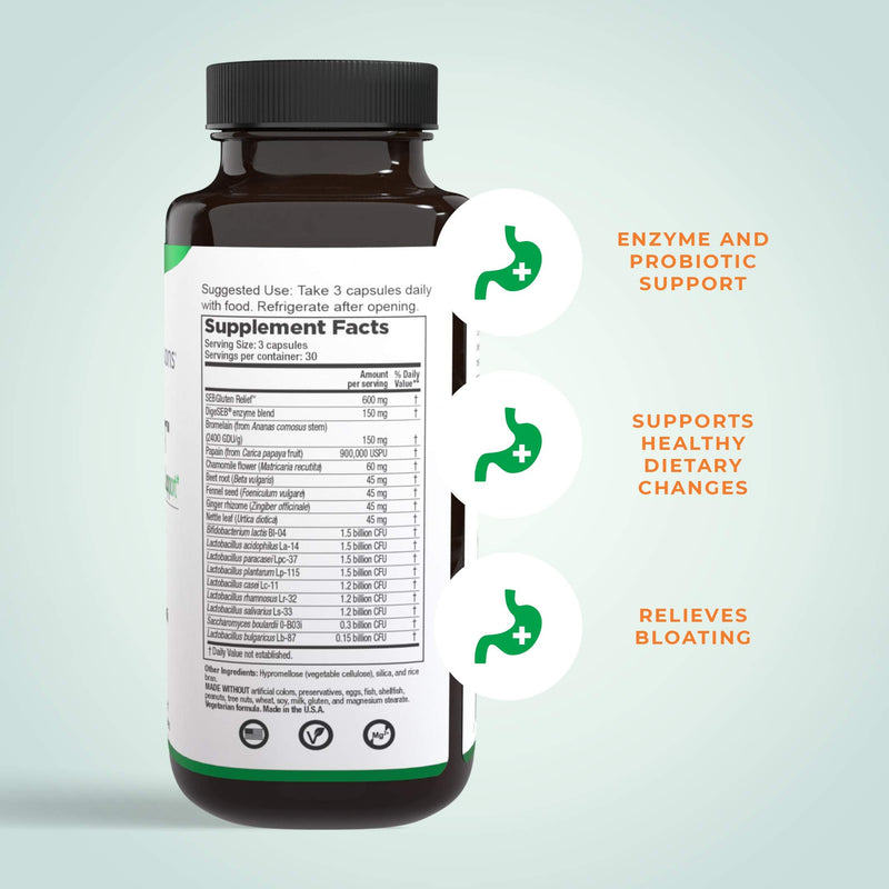 [Australia] - LifeSeasons - Digestivi-T - Digestive Enzyme and Probiotic Supplement - Combats Malabsorption - Bloating Relief - Supports Healthy Dietary Changes - Contains Bifidobacterium - 90 Capsules 90 Count (Pack of 1) 