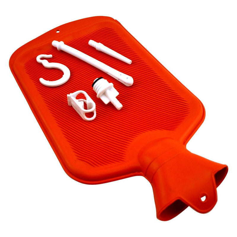 [Australia] - Enema Bag Clean Anal Silicone Douche for Men Women BPA Free (2 Quart) Hot Water Bottle - Coffee, Shower, Douche & Home Adult Enema Kit (Red) 