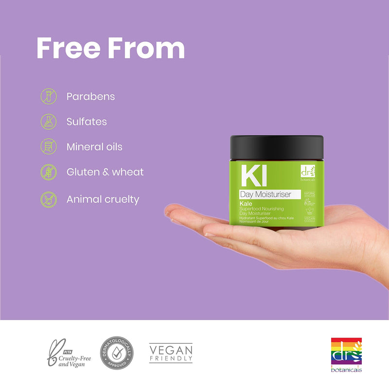 [Australia] - Dr Botanicals Apothecary Superfood Nourishing Day Moisturiser with Kale, Cocoa butter, Vitamins. Promotes Collages, Reduces fine lines & Wrinkles. Natural & Vegan 60ml 