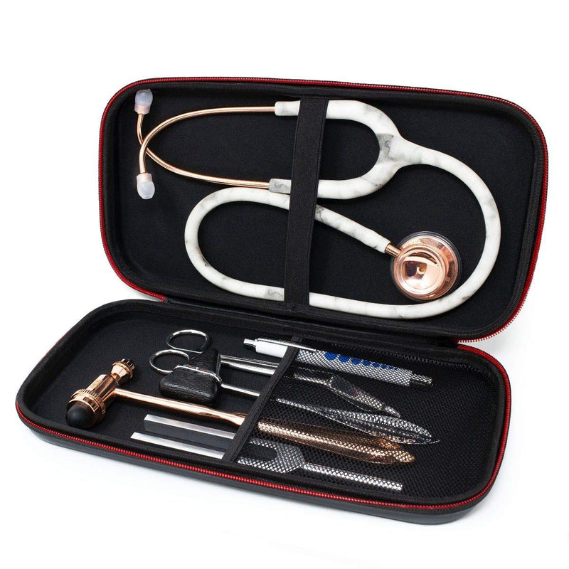 [Australia] - MDF Stethoscope Hard Travel Carrying Case with Mesh Pocket, Medium Size, Fits MD One and Acoustica Stethoscopes, Reflex Hammers, Sphygmomanometers, Penlights, Doctor & Nurse Accessories (MDFSCM12) 