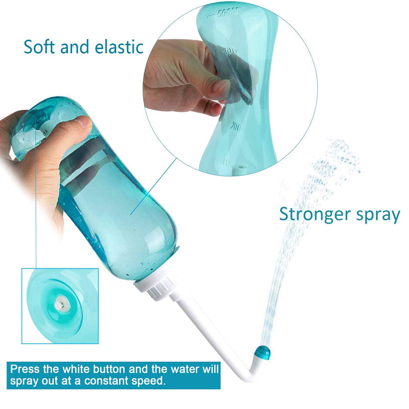 [Australia] - LIVE4COOL Portable Bidet Peri Bottle for Postpartum Perineal Care 500ml for Mom and Baby Clean,with 2 Rinse Tubes for Baby Female Menstruation Cleaning Lochia Hemorrhoids 