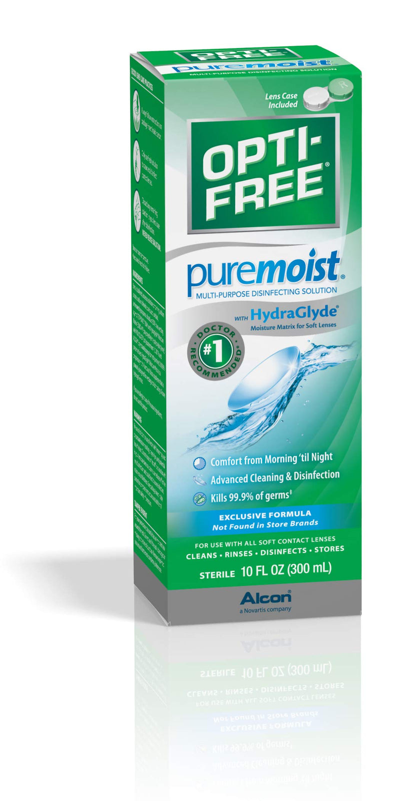 [Australia] - Opti-Free Puremoist Multi-Purpose Disinfecting Solution with Lens Case, 10-Ounces, 10 FL Oz (Pack of 1) 