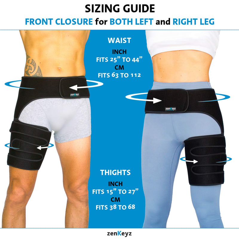 [Australia] - Copper Compression Hip Brace Sciatica - Groin Wrap for Pain Relief Thigh Compression Sleeve - Support for Hip Flexor Arthritis for Pulled Muscles-Sciatica Nerve Brace Injury for Men and Women (Right Leg) Copper infused - RIGHT leg 
