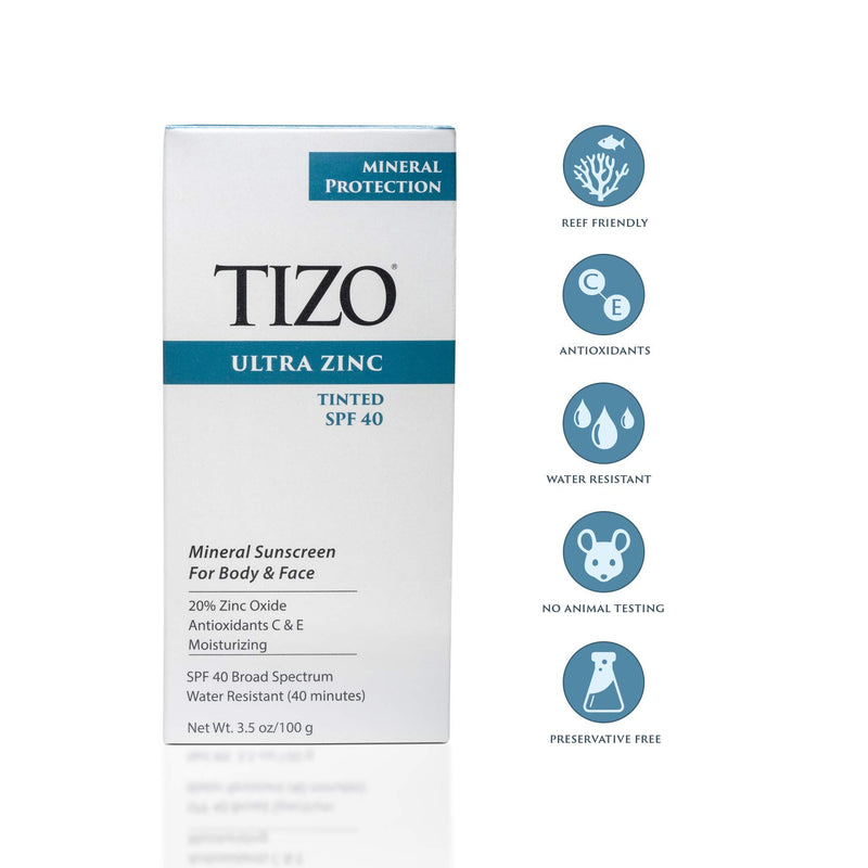 [Australia] - TIZO Ultra Zinc Body Face Sunscreen Tinted SPF 40, 3.5 oz 