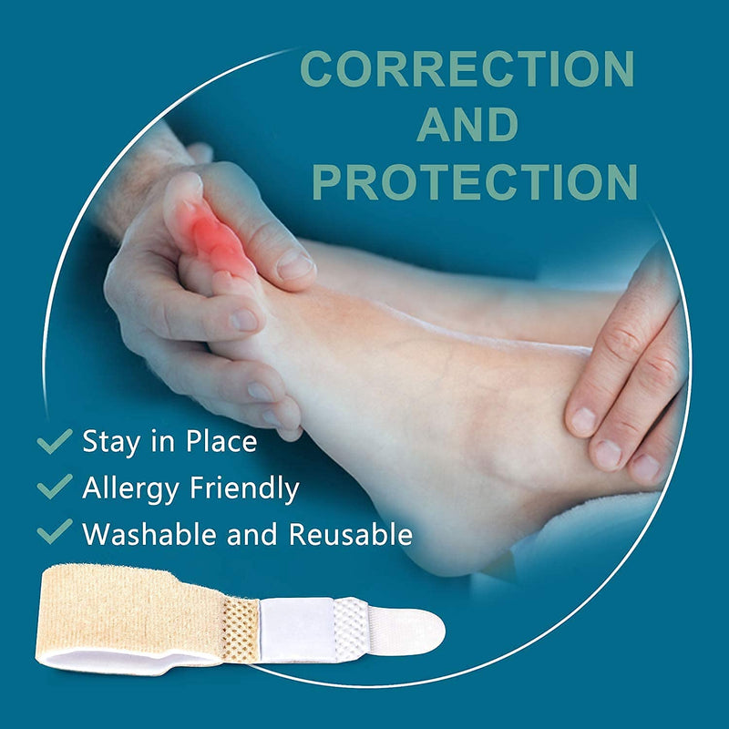 [Australia] - 6 Pcs Hammer Toe Straightener, Hammer Toe Splints, Crooked Toes & Overlapping Toes，Protecting Curved Toes and Hammertoes, Overlapping Toe Protector，Toe Cushioned Bandages for Correcting Hammer Toes 