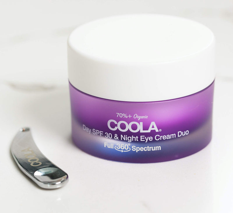 [Australia] - COOLA Organic Day and Night Eye Cream Sunscreen, Full Spectrum Skin Care with Coconut & Aloe Water, Broad Spectrum SPF 30, 0.8 Fl Oz 