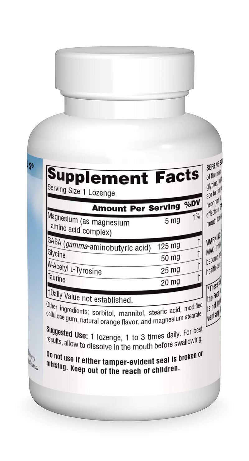 [Australia] - Source Naturals Serene Science, GABA Calm - Supports A Calming Mood, Quick Dissolving Orange Flavor - 120 Lozenges 1 120 Count (Pack of 1) 