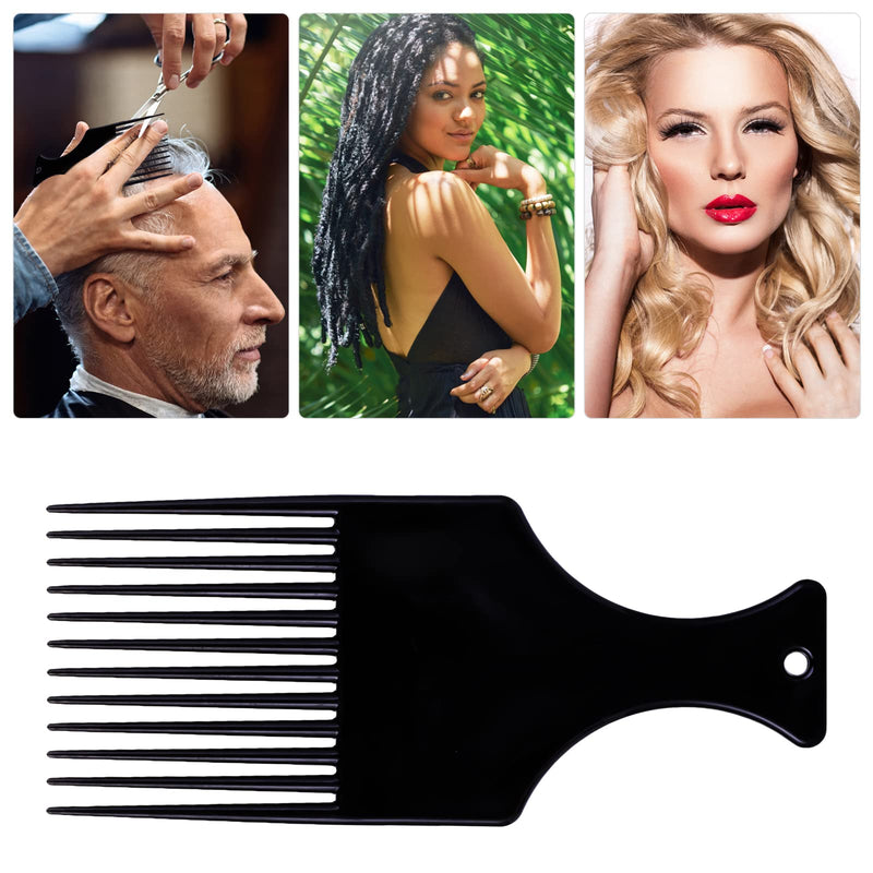 [Australia] - Molain 6 Pcs Afro Pick Hair Comb Smooth Hair Pick Comb Plastic Wide Tooth Hair Pick Comb Hairdressing Styling Tool for Natural Curly Hair Style 