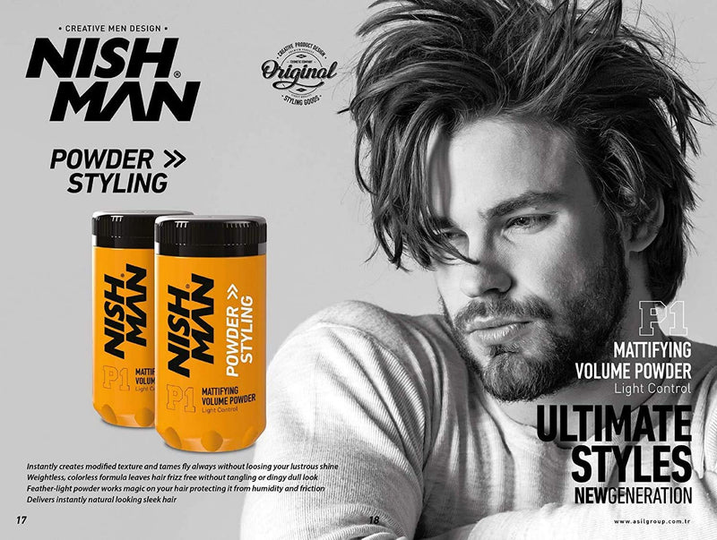 [Australia] - 2 x Nishman Mattifying Volume Powder Wax 2 Pcs (Comes with Foicy Packaging) 