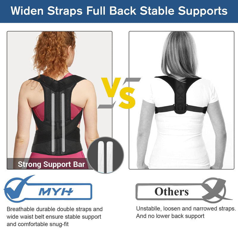 [Australia] - Back Brace for Women Men Adjustable Posture Corrector Improve Posture Lumbar Support Shoulder Lower Upper Back Pain Relief Medium 
