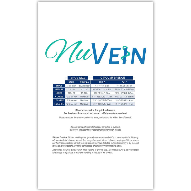 [Australia] - NuVein Medical Compression Stockings, 20-30 mmHg Support for Women & Men, Knee Length, Open Toe, Beige, Large Large (Pack of 1) 