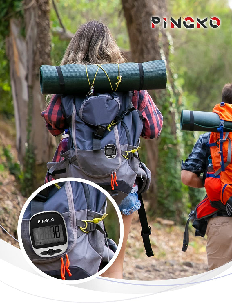 [Australia] - PINGKO Track Steps Multi-Function Portable Sport Pedometers Step/Distance/Calories Counter Fitness Tracker - Black 