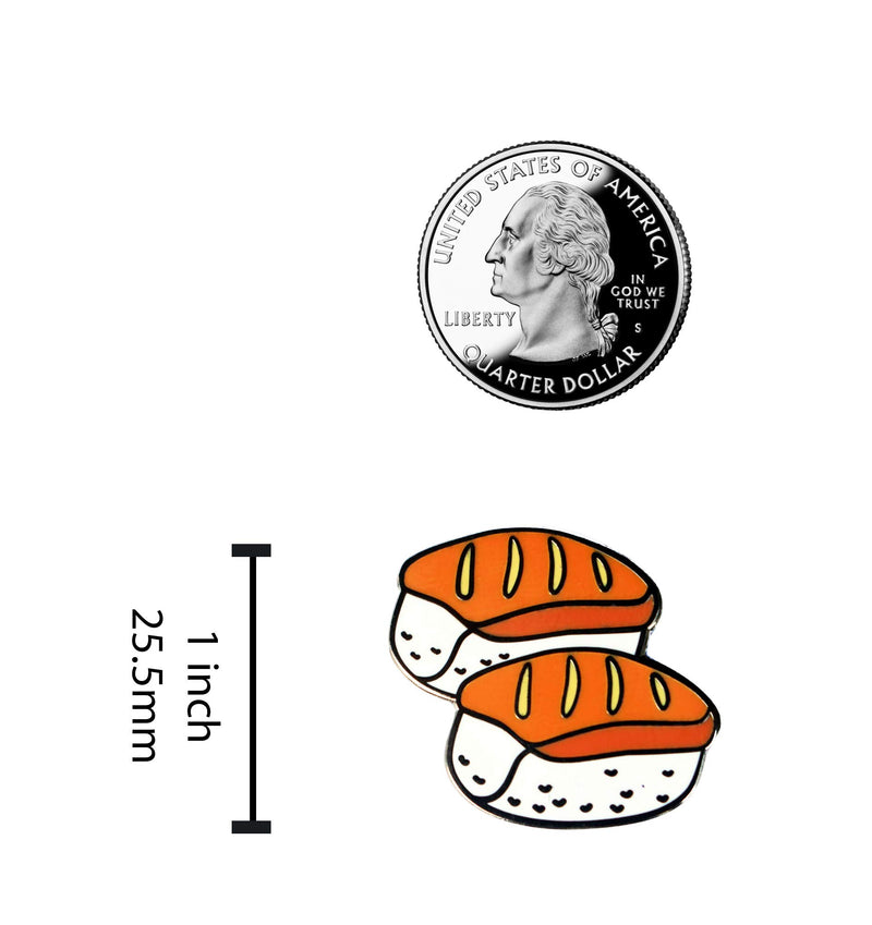 [Australia] - Sushi Enamel Pin by Real Sic – Kawaii Sashimi Emoji Lapel Pin - Super Cute Food Pin for Backpacks, Jackets, Bags, Hats & Tops 