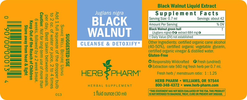 [Australia] - Herb Pharm Black Walnut Liquid Extract for Cleansing and Detoxifying - 1 Ounce 1 Fl Oz (Pack of 1) 