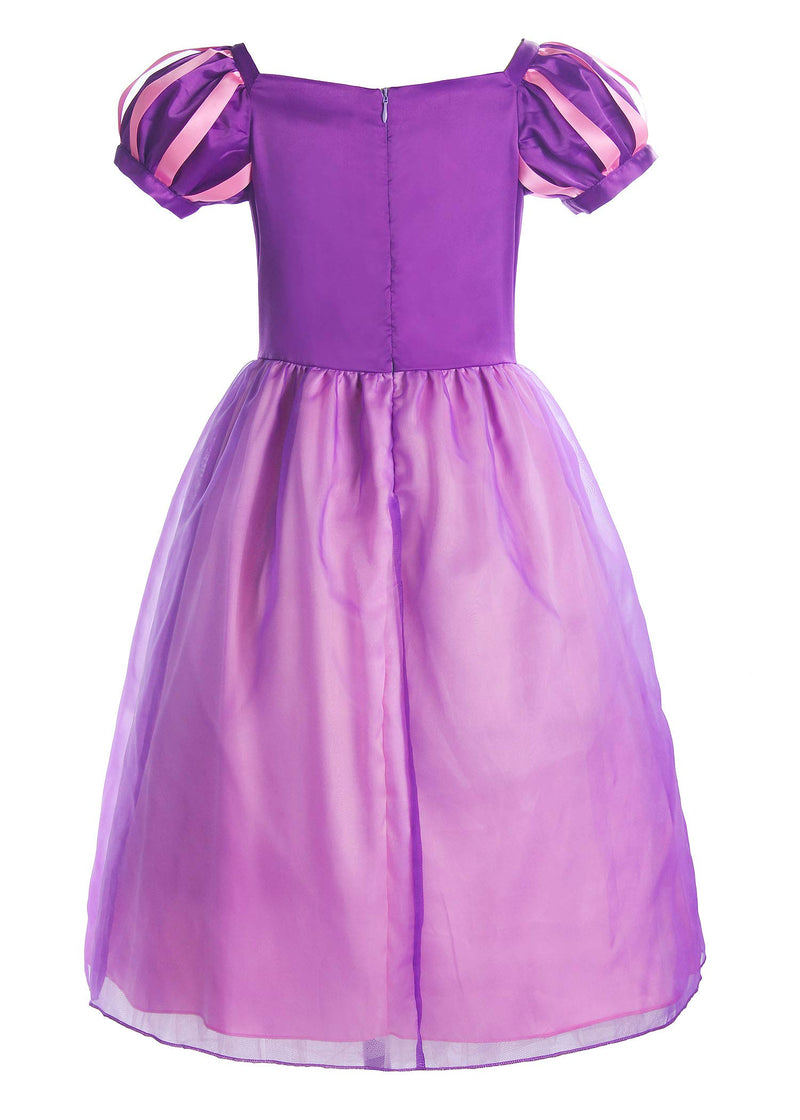 [Australia] - ReliBeauty Girls Dress Puff Sleeve Princess Costume 2T-3T Purple(with Accessories) 