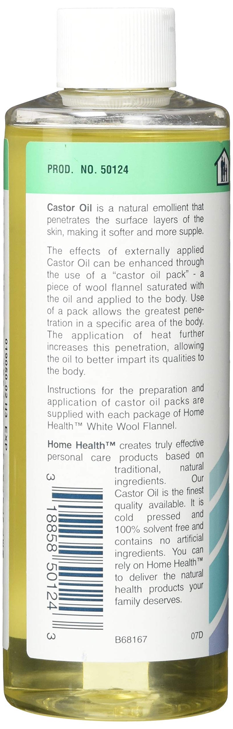 [Australia] - Home Health Original Castor Oil - 8 Fl Oz - Promotes Healthy Hair & Skin, Natural Skin Moisturizer - Pure, Cold Pressed, Non-GMO, Hexane-Free, Solvent-Free, Paraben-Free, Vegan 