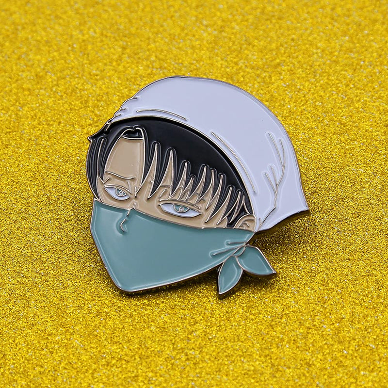 [Australia] - Attack On Titan Levi Ackerman Hard Enamel Pin Anime Fans Collectible Badge Brooch 