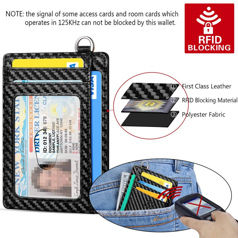 [Australia] - FurArt Slim Minimalist Wallet, Front Pocket Wallets, RFID Blocking, Credit Card Holder for Women&Men Carbon Fiber Black 01 