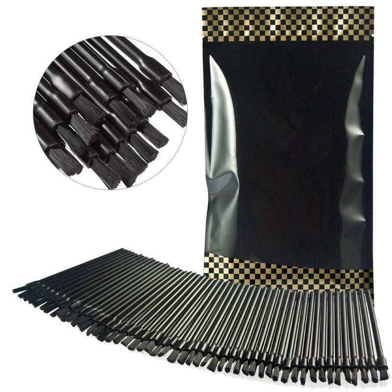 [Australia] - Gracelaza 100 Pieces Disposable Lip Brushes Lipstick Gloss Wands Applicator Makeup Tool Kits, Black #1 