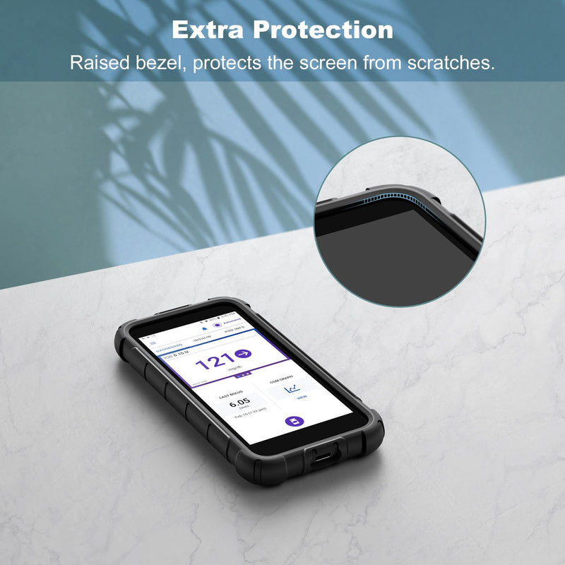[Australia] - MEDMAX Silicone Case for Omnipod 5, Lightweight Shockproof Anti Slip Protective Cover Soft Gel Skin with Raised Bezel for Omnipod 5 Device, (Black) Black 